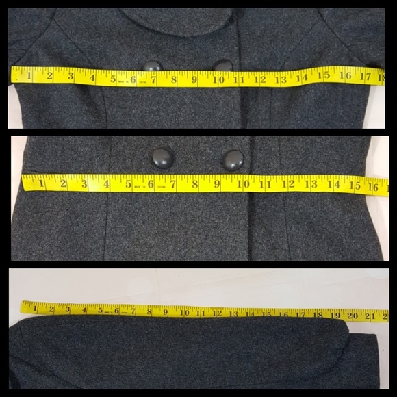 Guess Wool Blend Pea Coat Sz Medium - Picture 8 of 8